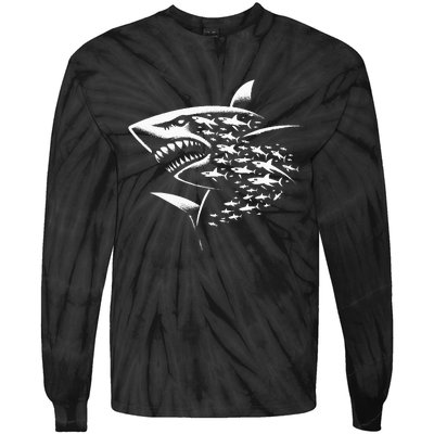 Sharks Lover Marine Biology Science Shark Tie-Dye Long Sleeve Shirt