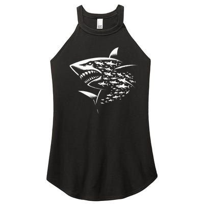 Sharks Lover Marine Biology Science Shark Women’s Perfect Tri Rocker Tank