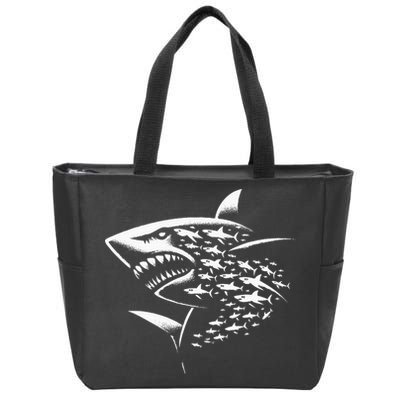 Sharks Lover Marine Biology Science Shark Zip Tote Bag