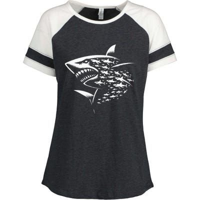 Sharks Lover Marine Biology Science Shark Enza Ladies Jersey Colorblock Tee