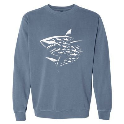 Sharks Lover Marine Biology Science Shark Garment-Dyed Sweatshirt