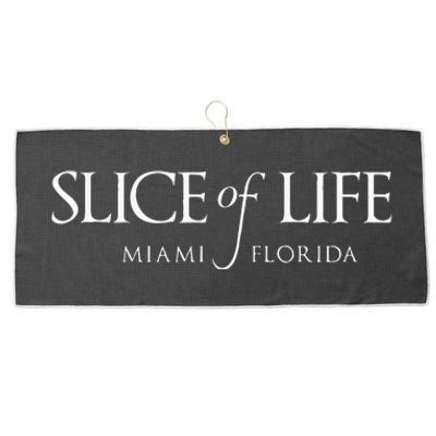 Slice Life Miami Florida Large Microfiber Waffle Golf Towel