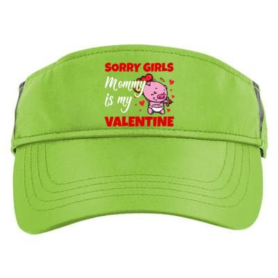 Sorry Ladies Mommy Is My Valentine Cute Pig Cupid Gift Adult Drive Performance Visor