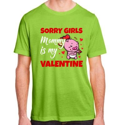 Sorry Ladies Mommy Is My Valentine Cute Pig Cupid Gift Adult ChromaSoft Performance T-Shirt