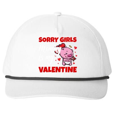 Sorry Ladies Mommy Is My Valentine Cute Pig Cupid Gift Snapback Five-Panel Rope Hat