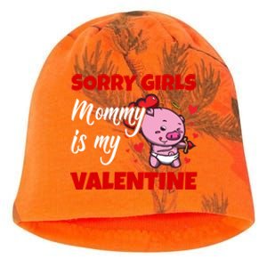 Sorry Ladies Mommy Is My Valentine Cute Pig Cupid Gift Kati - Camo Knit Beanie