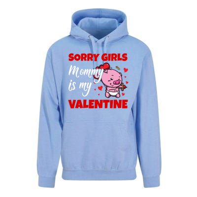 Sorry Ladies Mommy Is My Valentine Cute Pig Cupid Gift Unisex Surf Hoodie