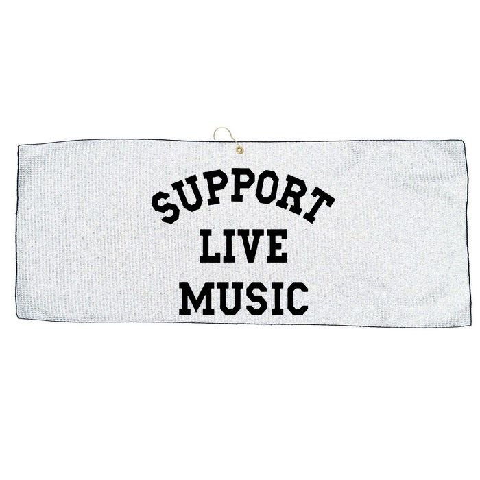 Support Live Music Local Bands Local Music Large Microfiber Waffle Golf Towel