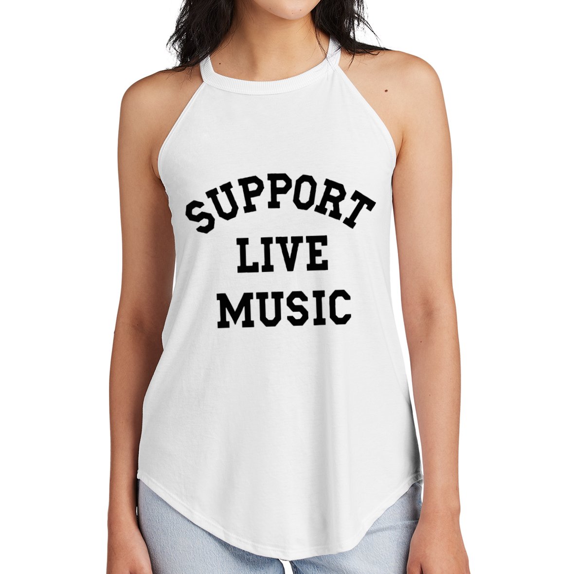 Support Live Music Local Bands Local Music Women's Perfect Tri Rocker Tank