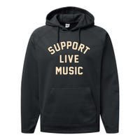 Support Live Music Musicians Local Bands Artists Music Lover Performance Fleece Hoodie