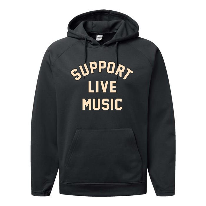 Support Live Music Musicians Local Bands Artists Music Lover Performance Fleece Hoodie