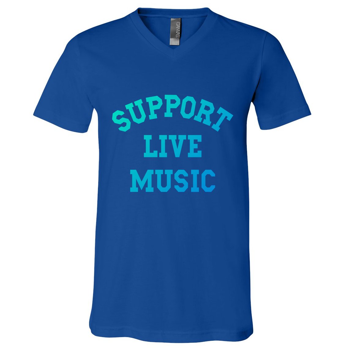 Support Live Music Musicians Concertgoers Music Lovers Great Gift V-Neck T-Shirt