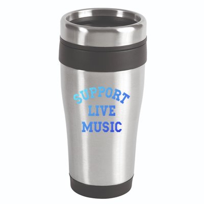 Support Live Music Musicians Concertgoers Music Lovers Great Gift 16oz Travel Tumbler
