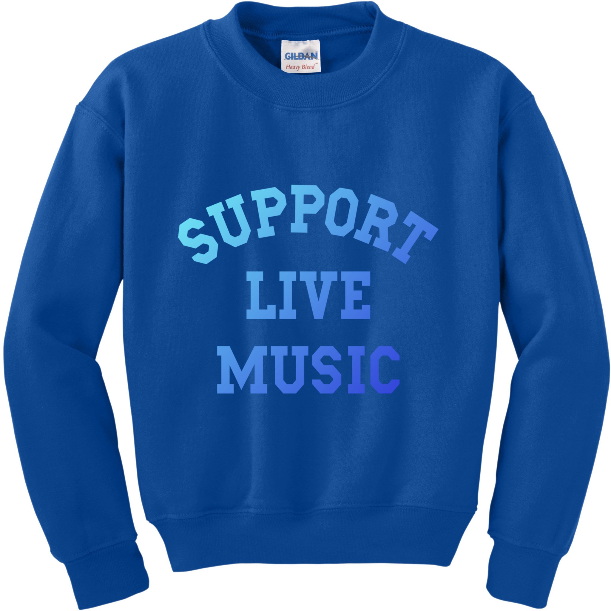 Support Live Music Musicians Concertgoers Music Lovers Great Gift Kids Sweatshirt