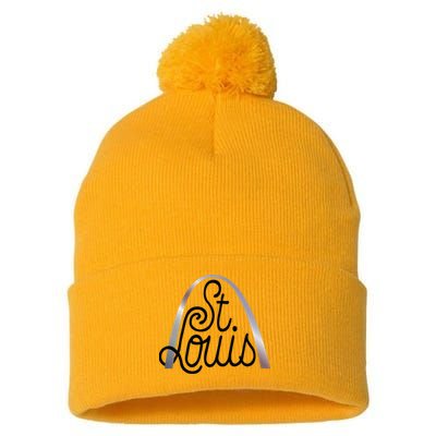 Saint Louis Missouri Souvenir Gateway Arch Traveler Pom Pom 12in Knit Beanie