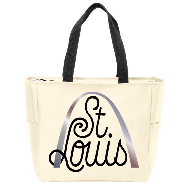 Saint Louis Missouri Souvenir Gateway Arch Traveler Zip Tote Bag
