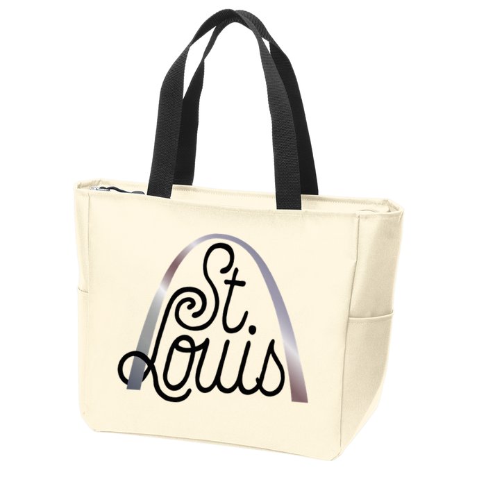 Saint Louis Missouri Souvenir Gateway Arch Traveler Zip Tote Bag