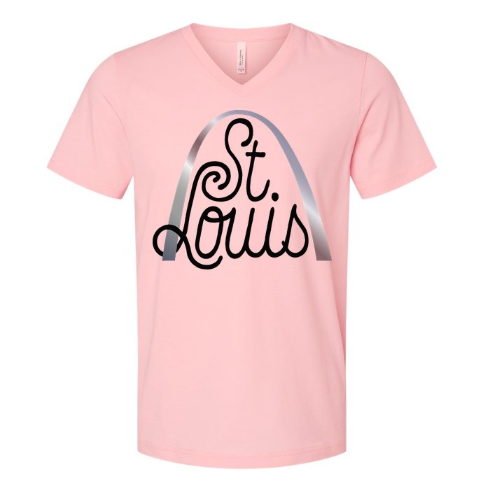 Saint Louis Missouri Souvenir Gateway Arch Traveler V-Neck T-Shirt