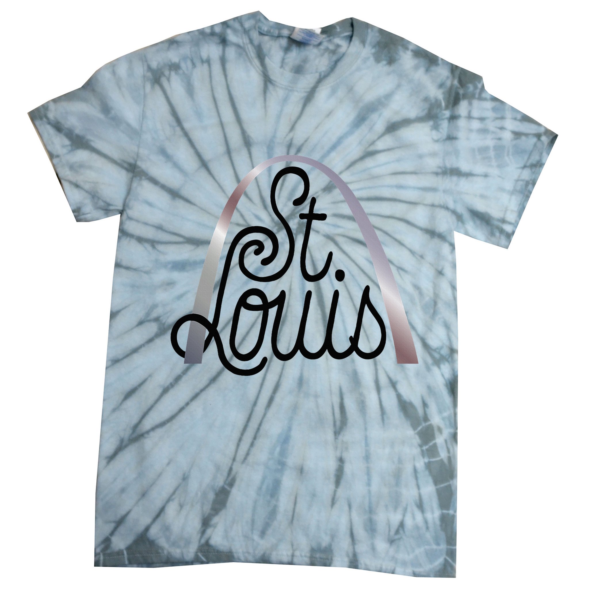 Saint Louis Missouri Souvenir Gateway Arch Traveler Tie-Dye T-Shirt