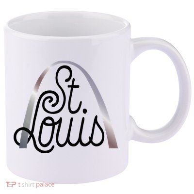 Saint Louis Missouri Souvenir Gateway Arch Traveler 11oz C Handle Ceramic Mug