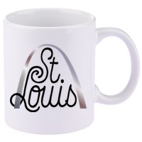 Saint Louis Missouri Souvenir Gateway Arch Traveler 11oz C Handle Ceramic Mug