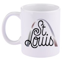 Saint Louis Missouri Souvenir Gateway Arch Traveler 11oz C Handle Ceramic Mug