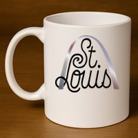 Saint Louis Missouri Souvenir Gateway Arch Traveler 11oz C Handle Ceramic Mug