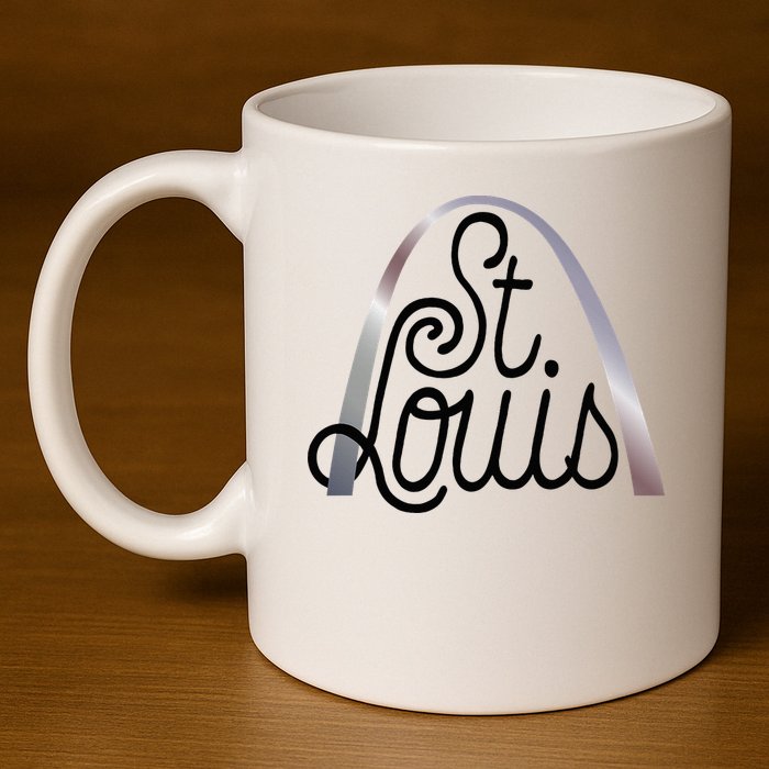 Saint Louis Missouri Souvenir Gateway Arch Traveler 11oz C Handle Ceramic Mug