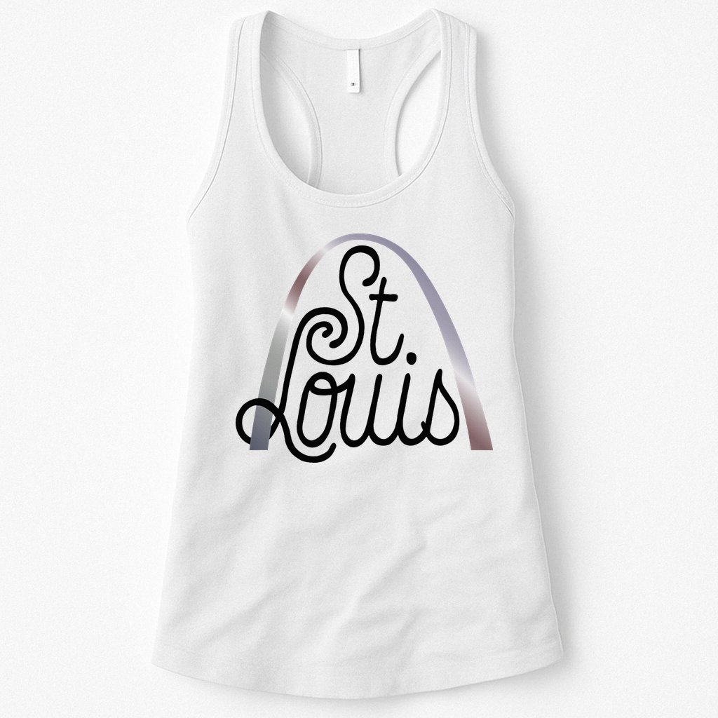 Saint Louis Missouri Souvenir Gateway Arch Traveler Womens Tank Top