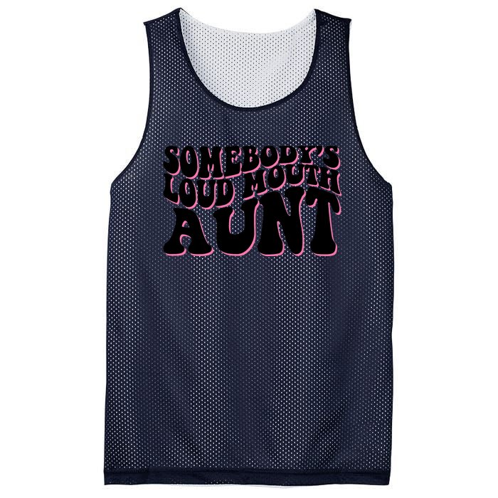 Somebody's loud mouth aunt Mesh Reversible Basketball Jersey Tank