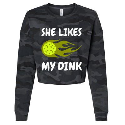 She Likes My Dink Pickleball Couple Matching Cropped Pullover Crew