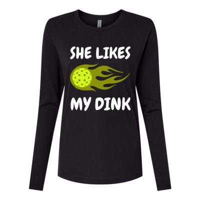 She Likes My Dink Pickleball Couple Matching Womens Cotton Relaxed Long Sleeve T-Shirt