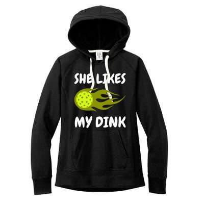 She Likes My Dink Pickleball Couple Matching Women's Fleece Hoodie