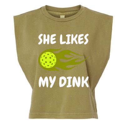 She Likes My Dink Pickleball Couple Matching Garment-Dyed Women's Muscle Tee