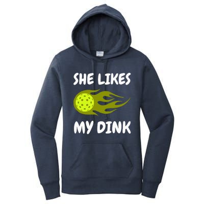 She Likes My Dink Pickleball Couple Matching Women's Pullover Hoodie