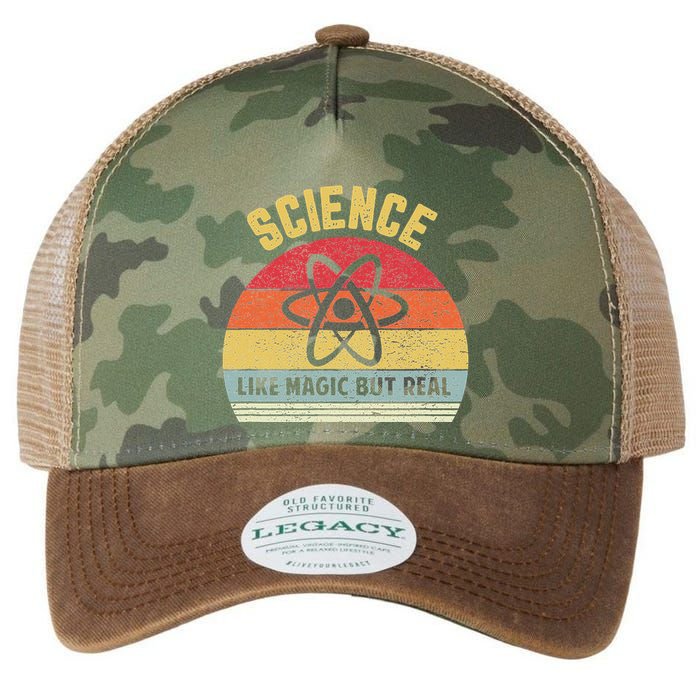 Science Like Magic But Real Funny Retro Science Teacher Legacy Tie Dye Trucker Hat