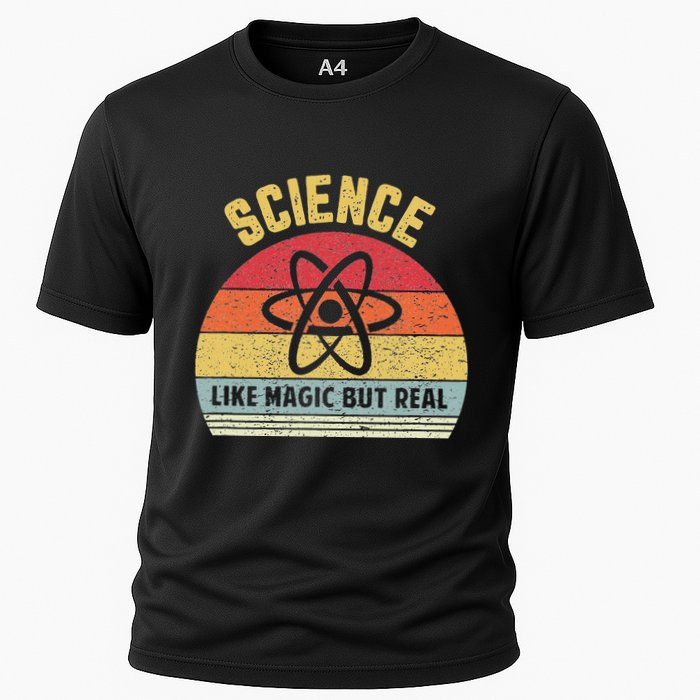 Science Like Magic But Real Funny Retro Science Teacher Performance Shirt