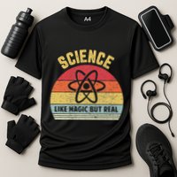 Science Like Magic But Real Funny Retro Science Teacher Performance Shirt