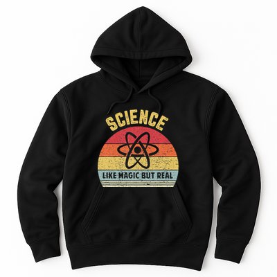 Science Like Magic But Real Funny Retro Science Teacher Hoodie