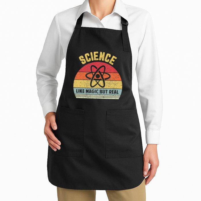 Science Like Magic But Real Funny Retro Science Teacher Apron