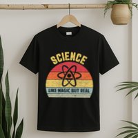 Science Like Magic But Real Funny Retro Science Teacher T-Shirt