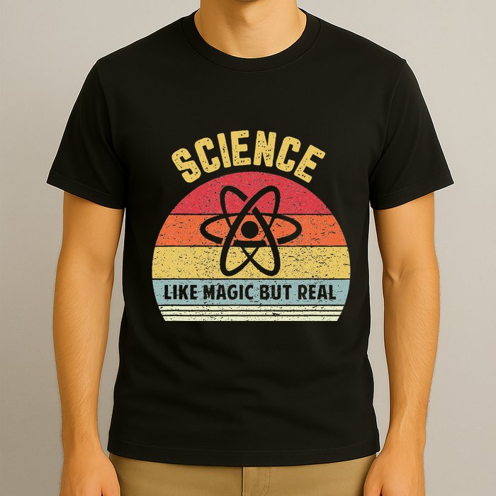 Science Like Magic But Real Funny Retro Science Teacher T-Shirt