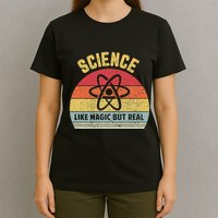 Science Like Magic But Real Funny Retro Science Teacher T-Shirt