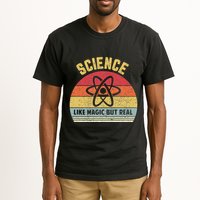 Science Like Magic But Real Funny Retro Science Teacher Tall T-Shirt