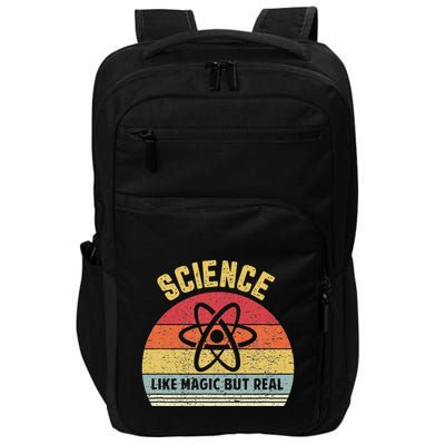 Science Like Magic But Real Funny Retro Science Teacher Impact Tech Backpack