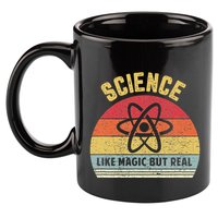 Science Like Magic But Real Funny Retro Science Teacher 11oz C Handle Ceramic Mug
