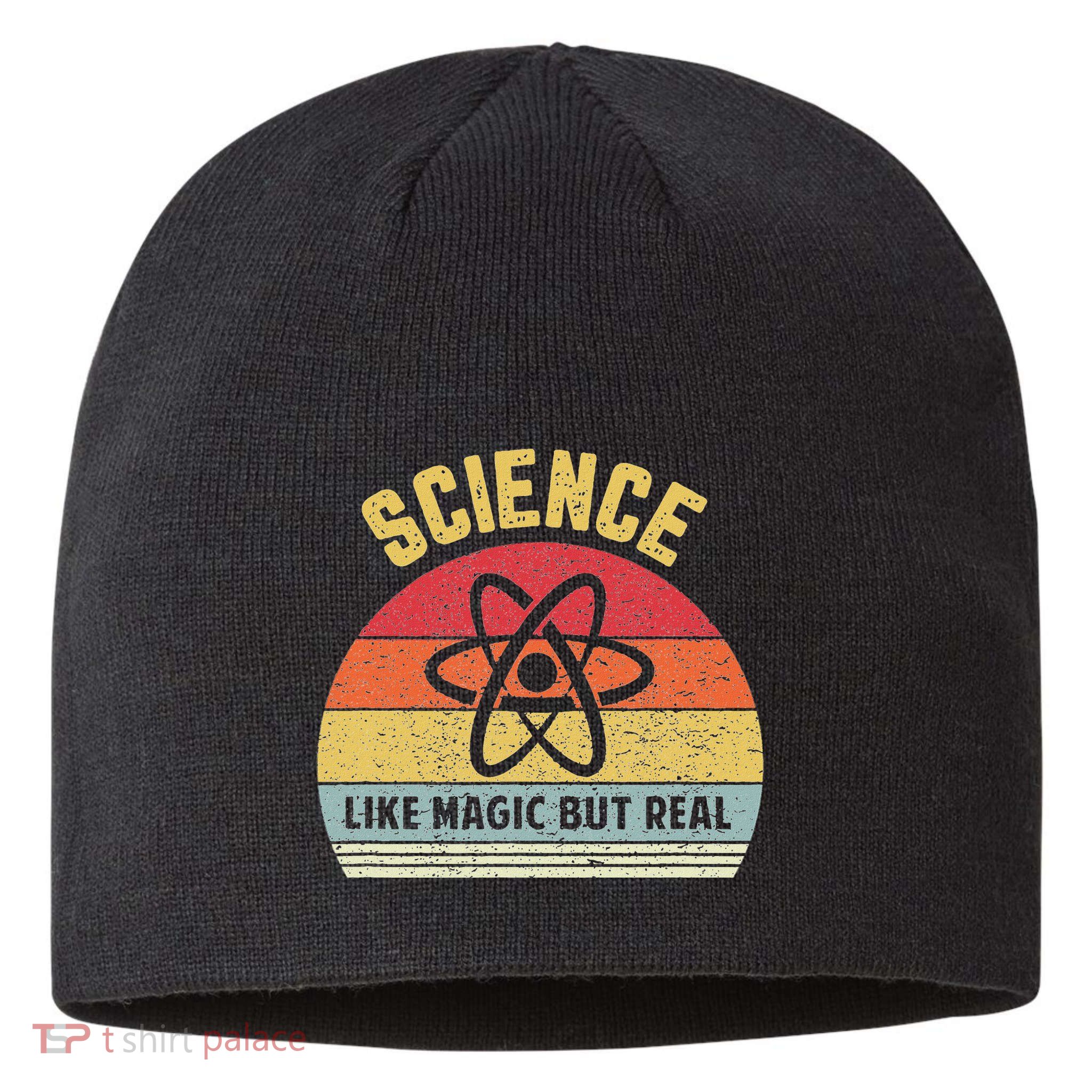 Science Like Magic But Real Funny Retro Science Teacher Sustainable Beanie