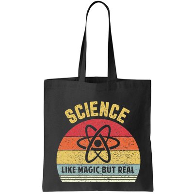 Science Like Magic But Real Funny Retro Science Teacher Bag