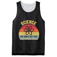 Science Like Magic But Real Funny Retro Science Teacher Mesh Reversible Basketball Jersey Tank