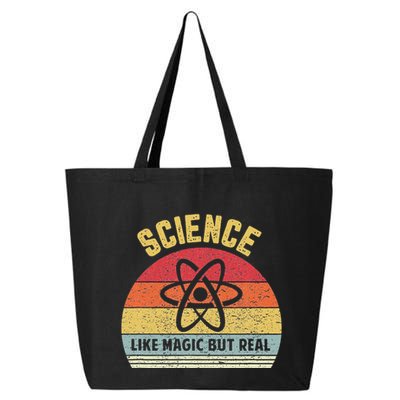 Science Like Magic But Real Funny Retro Science Teacher 25L Jumbo Tote